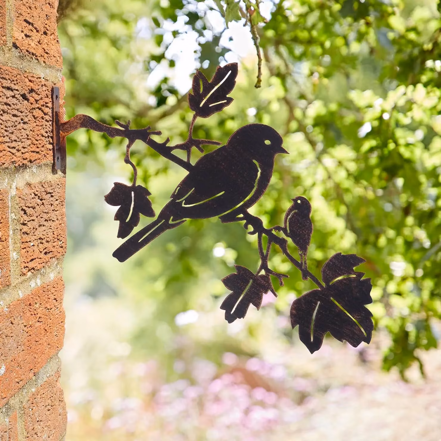 Paper High Black Metal Bird Silhouette Garden Art Sculpture for Walls and Fences – 2