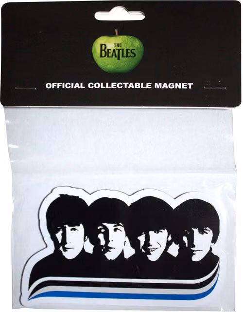 Rock Off A Hard Day's Night Faces Embossed Fridge Magnet in Black – 2