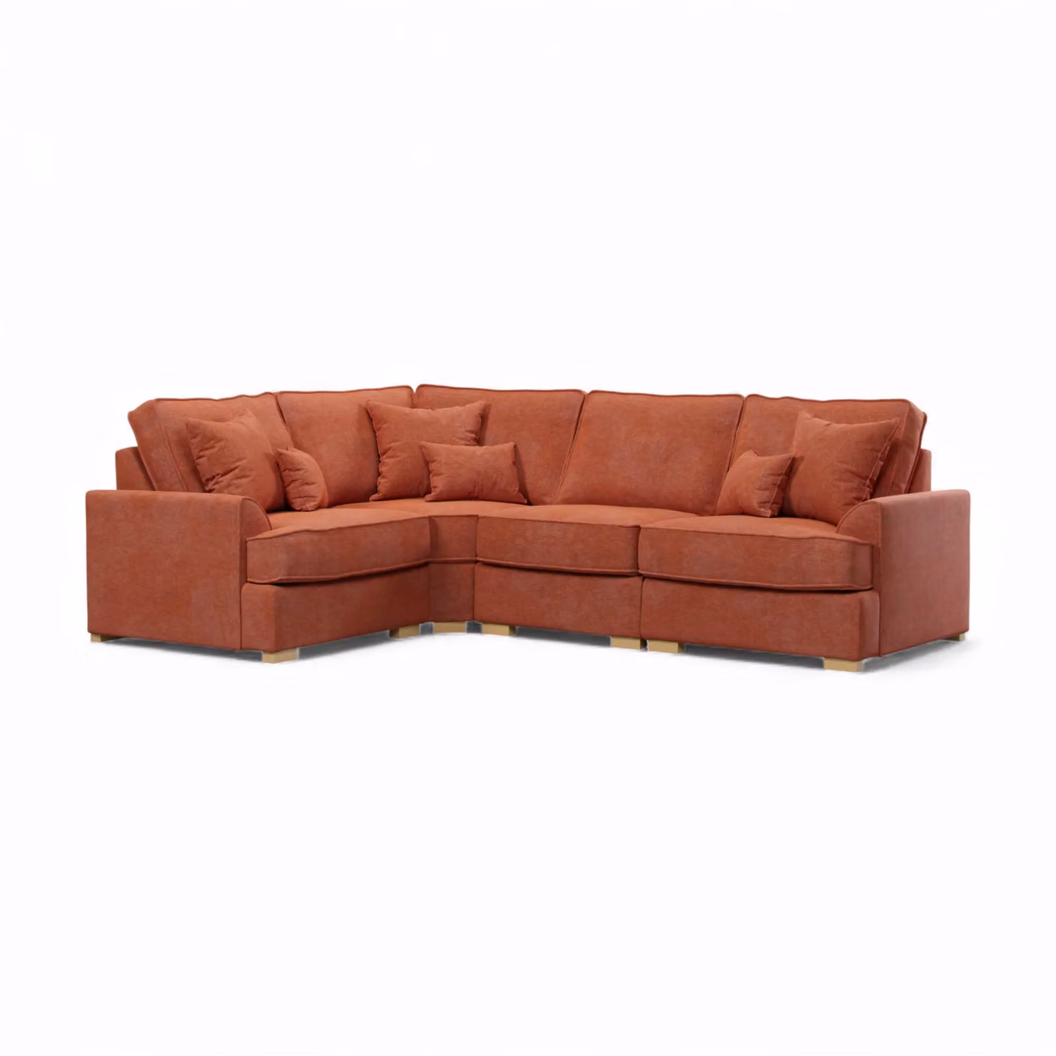 The Great Sofa Company Ophelia Left Hand Facing Red Chenille Corner Sofa – 2