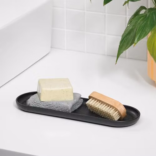 ReBorn Recycled Bathroom Tray Larger Organiser in Graphite Black – 2