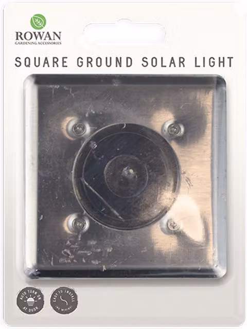 Speaks Solar Square Ground Light in Silver Stainless Steel