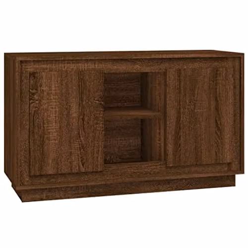 vidaXL Classic Sideboard in Brown Oak, W/D/H: 102 x 35 x 60 cm – 1