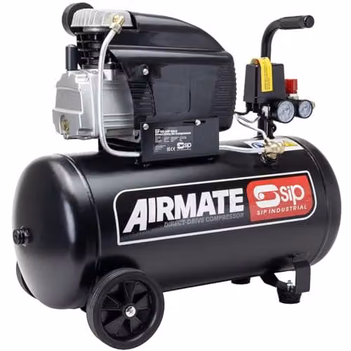 SIP RC2/50 Direct Drive Air Compressor, Black, 50L, 1.5kW, 8 Bar – 1