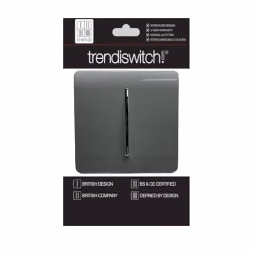 Trendi Switch 10 Amp Triple Pole Fan Isolator Switch in Chrome and Grey – 2