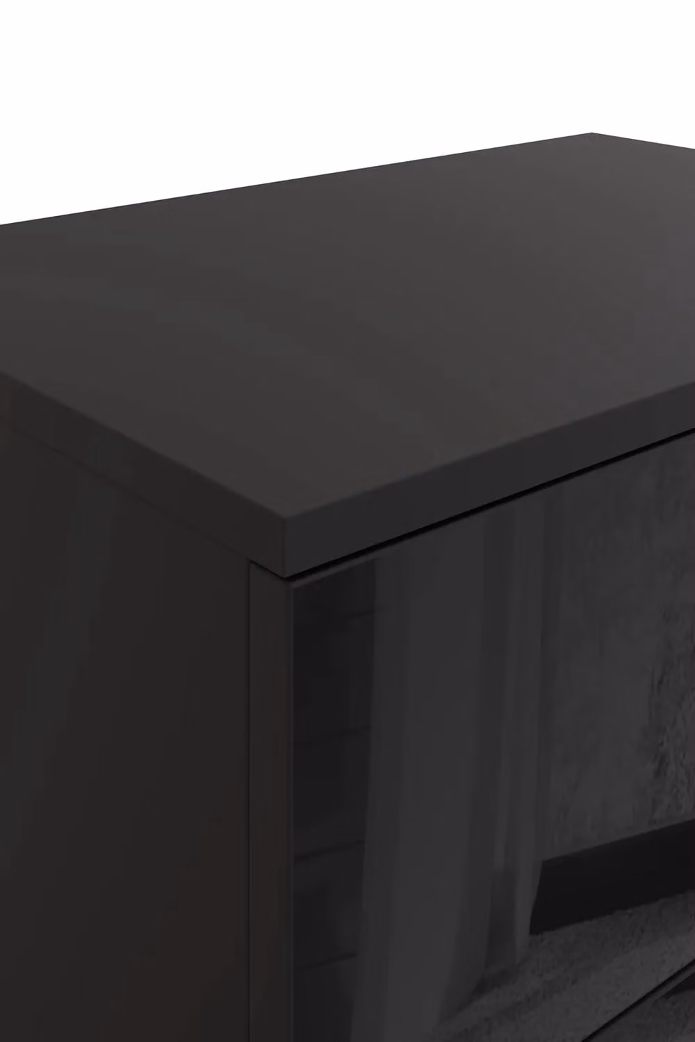 FWStyle Chilton Black Gloss 3 Drawer Chest, H 68.5 x W 60 x D 40 cm – 4