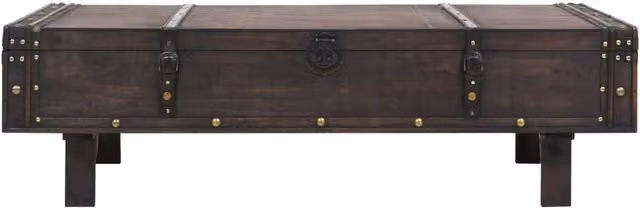 Berkfield Home Vintage Style Solid Wood Coffee Table in Brown, W/D/H: 120 x 55 x 35 cm