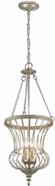 Elstead Calla 3 Light Medium Ceiling Pendant in Gold/Brass with E14 Bulbs