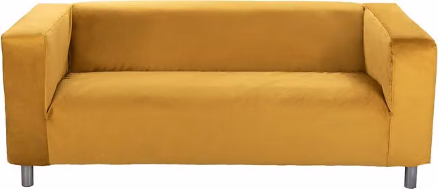Ikea Klippan 2 Seater Sofa Protective Slipcover in Yellow Velvet