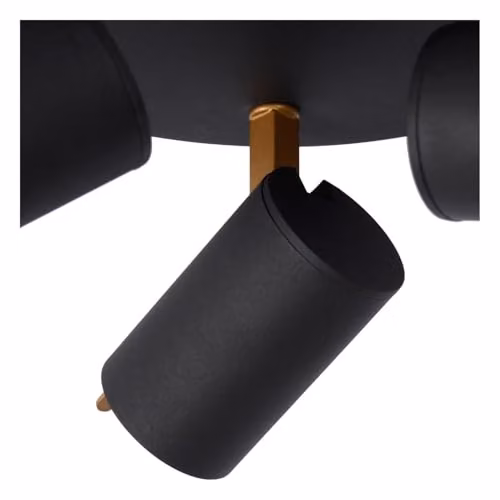 Lucide Grony Dimmable and Adjustable LED Ceiling Spotlight GU10 in Black and Gold/Brass – 4