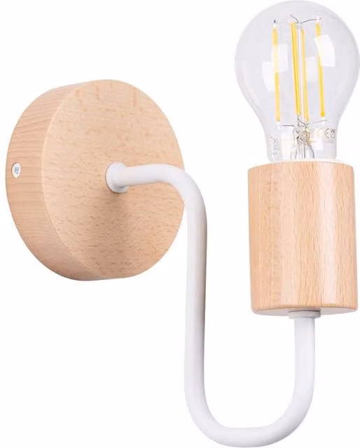 Sollux Lighting Loft Scandinavian Wall Lamp, White, W/D/H: 18.5 x 8.0 x 19.0 cm – 1