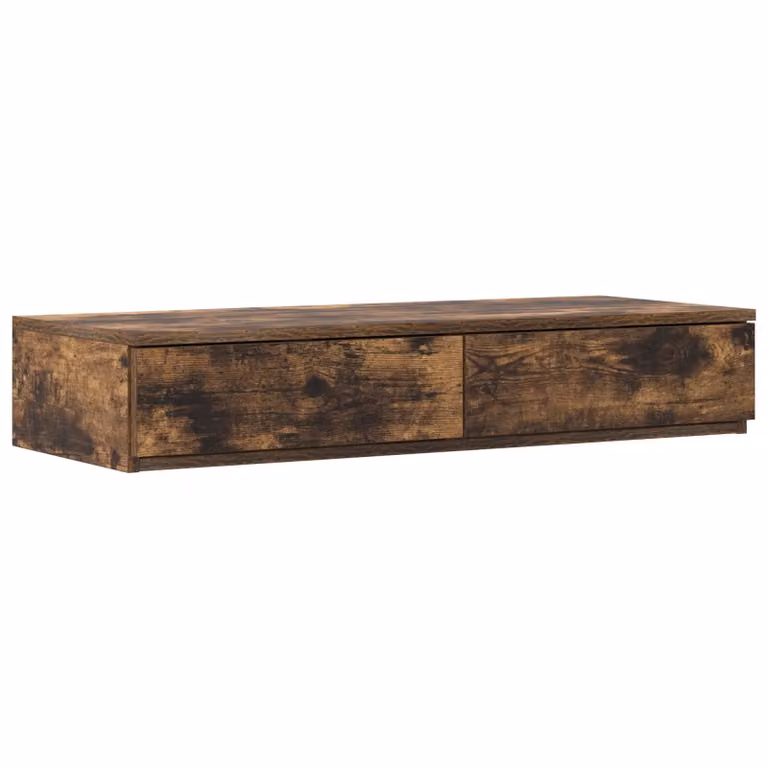 Berkfield Home Bed Drawers in Smoked Oak, Brown, W: 75 cm, D: 36.5 cm, H: 16.5 cm