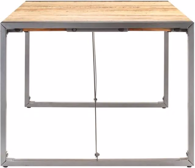Berkfield Home Rustic Rectangular Mango Wood Dining Table in Brown and Grey, W/D/H: 200 x 100 x 75 cm – 1
