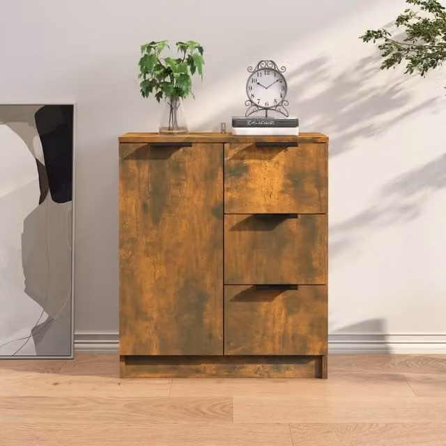 Berkfield Home Smoked Oak Sideboard in Brown – 1