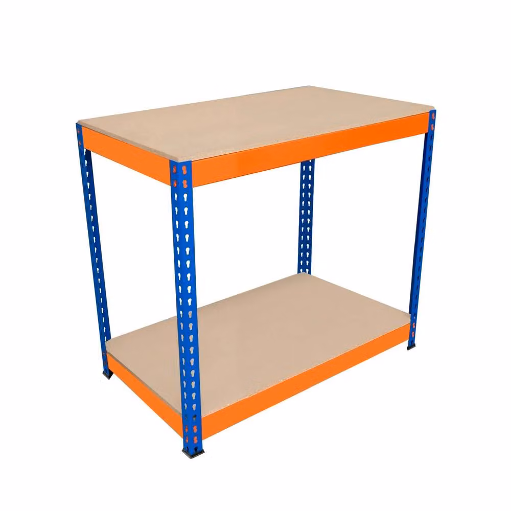 Monstershop S-Rax 2 Tier Workbench in Orange, W/D/H: 90 x 60 x 90 cm – 3