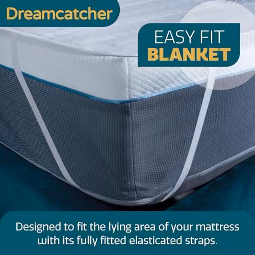 Dreamcatcher King Size White Electric Blanket with 3 Heat Settings and Corner Straps, W/D/H: 180 x 200 cm – 5