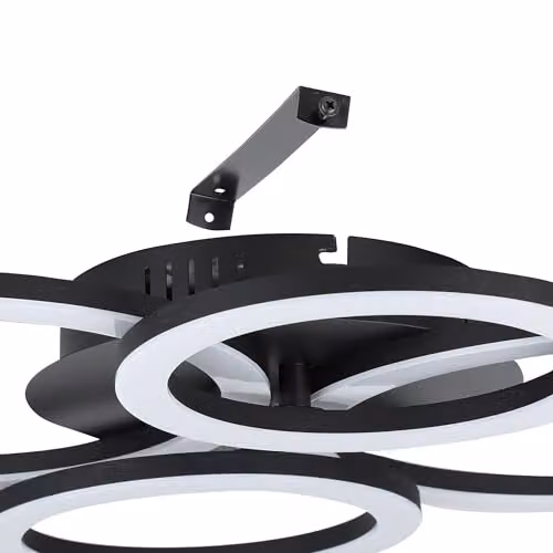 Eglo Connect.z Parrapos-Z Smart LED Ceiling Light, Black, W: 45 cm – 3