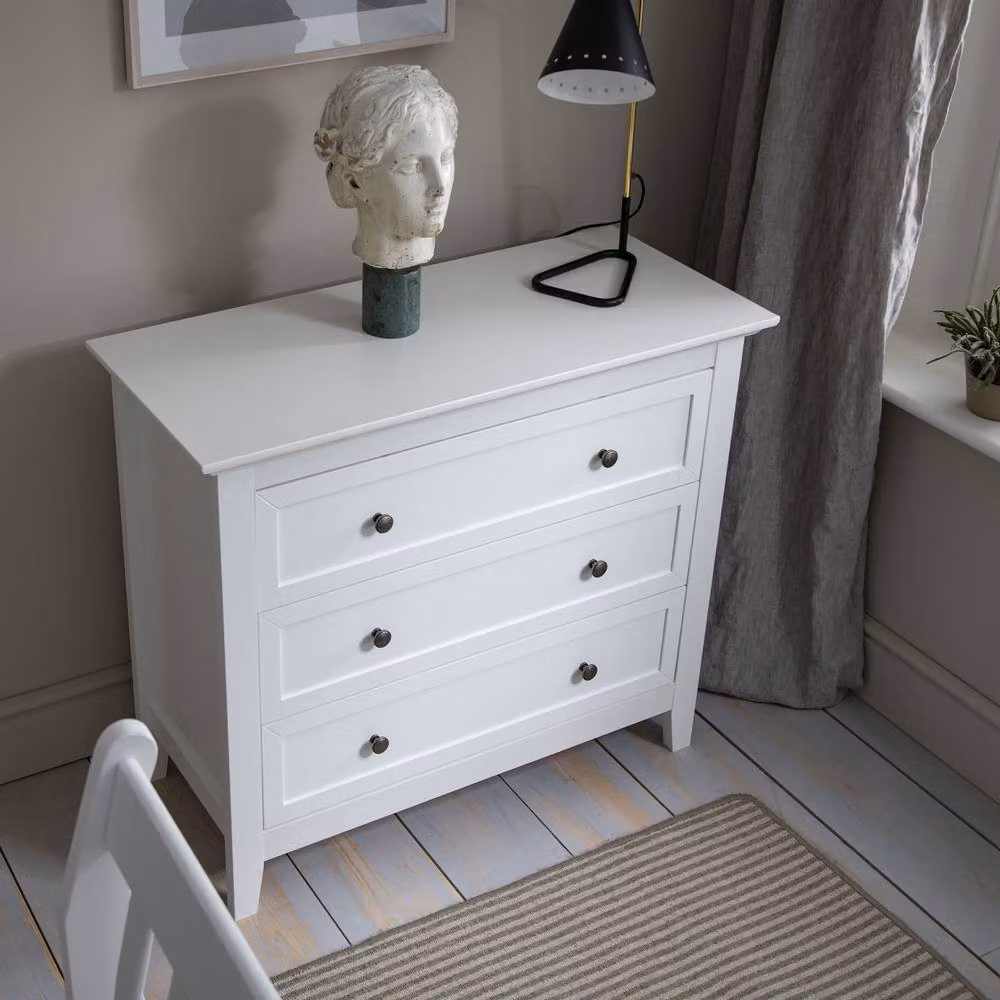 Nöa and Nani Karlstad 3 Drawer Wide Chest of Drawers in White – 2