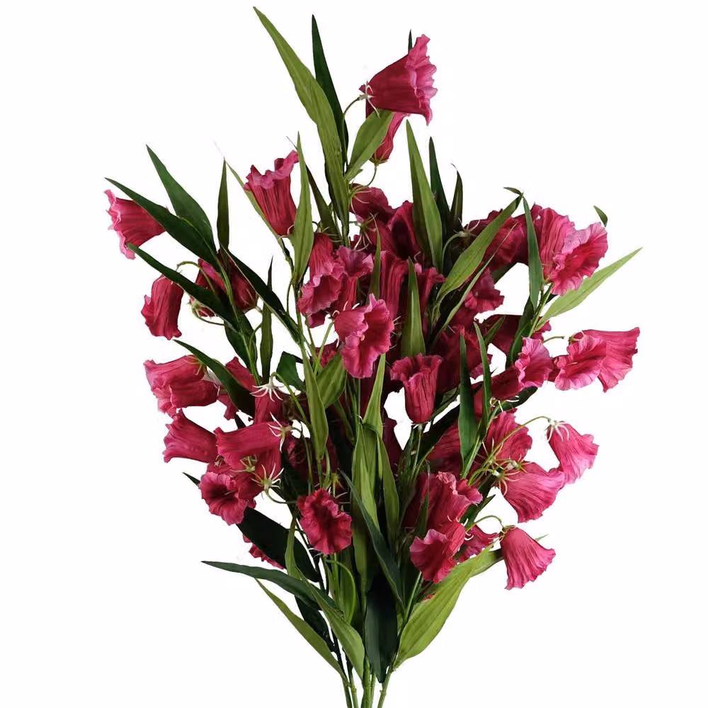 Leaf Botanik Pink and Green Artificial Floral Stems, Pack of 6, Height: 100 cm – 4
