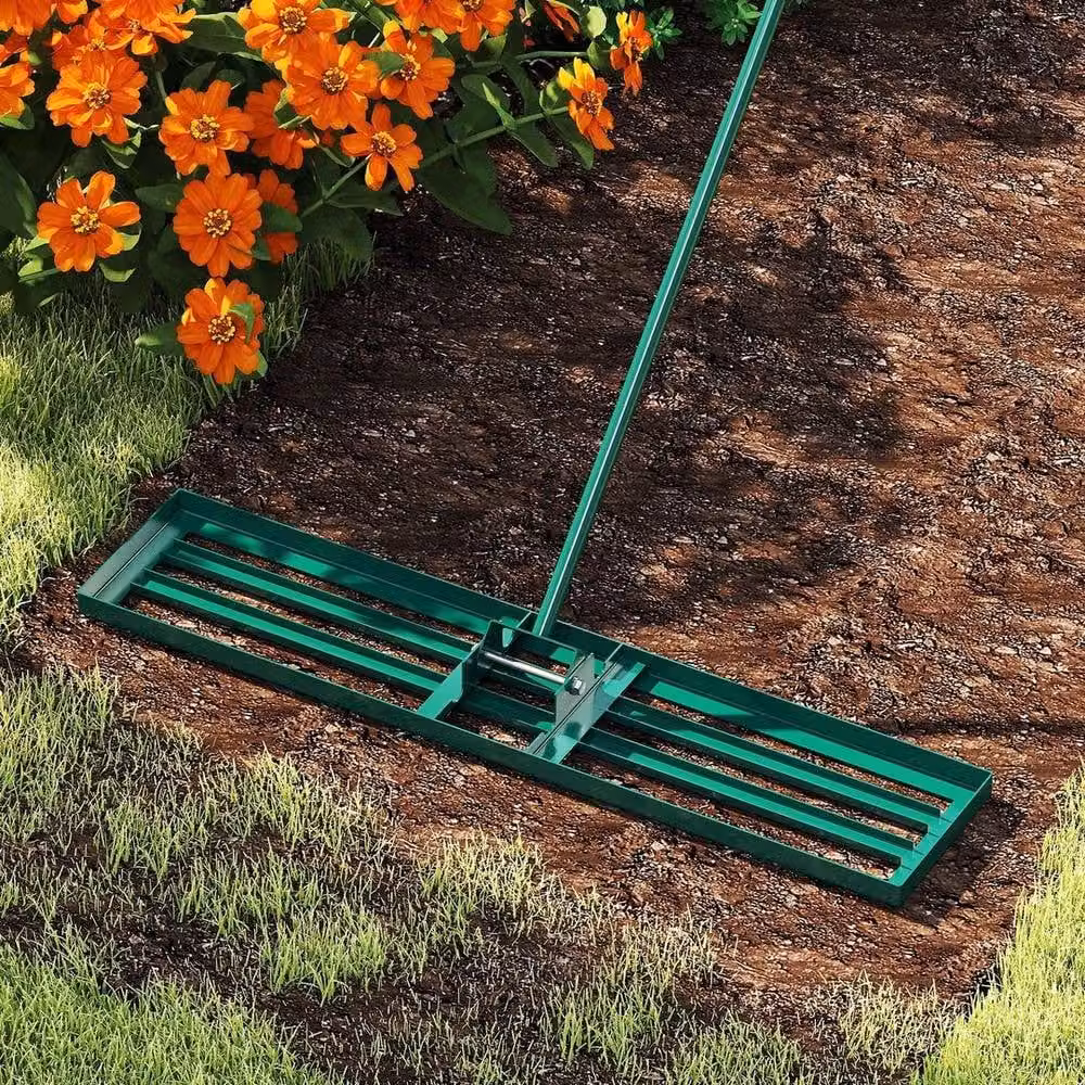 Kelvenix Heavy Duty Lawn Leveling Rake in Green, W: 117 cm, D: 25 cm – 2