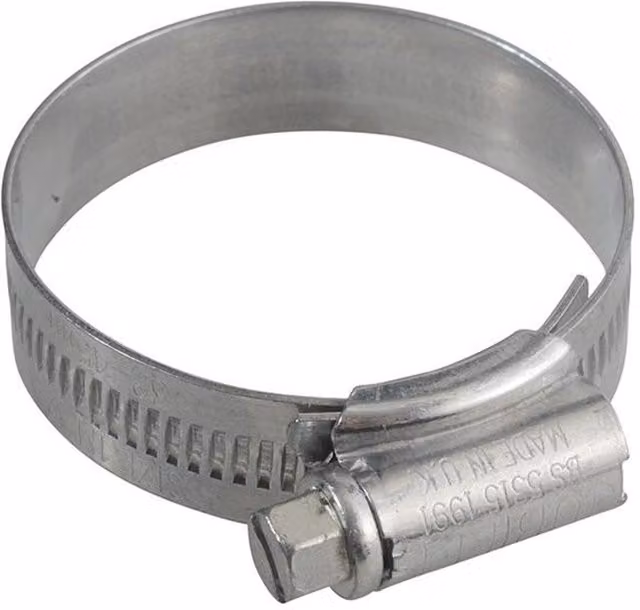 Jubilee Zinc Plated Steel Hose Clip in Metallic Silver