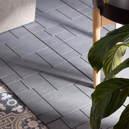 Nicoman Pack of 10 Cosmopolitan Interlocking Mosaic Decking Tiles, Grey, 30 x 30 cm – 5