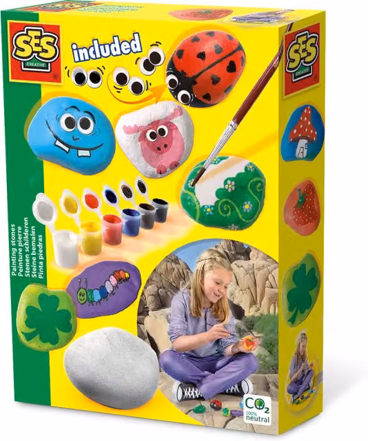 SES Creative Multicolour Nature Painting Stones