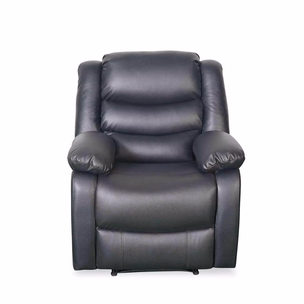 Furnishings For Less UK Cortland Black Leather Look Manual Reclining Single Seater Armchair – 2