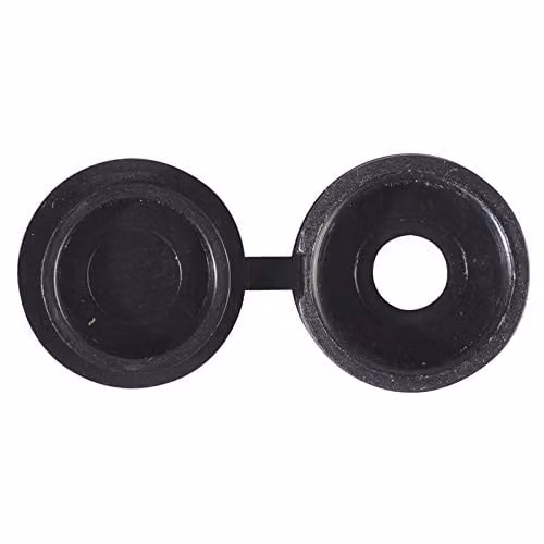 Forgefix Black Plastic Hinged Screw Cover Caps, Pack of 100 – 1