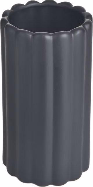 Homerepublic Black Porcelain Round Tabletop Vase