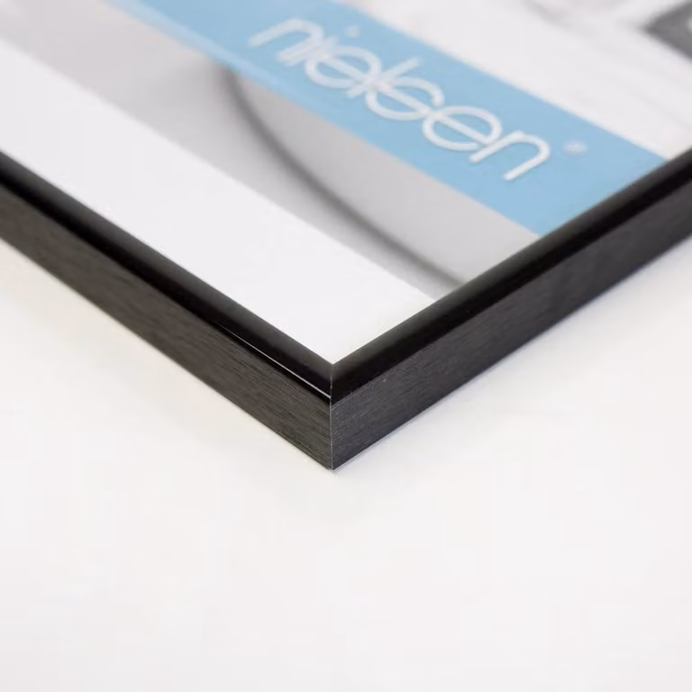 Nielsen Design Classic A3 Single Picture Frame in Black with Glass and Metal Front, W: 29.7 cm, H: 42.0 cm