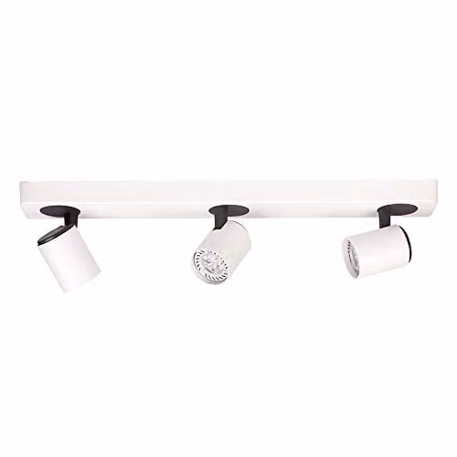 Netlighting Modern 3-Light Aluminium Ceiling Spotlights in White and Black with GU10 Shades