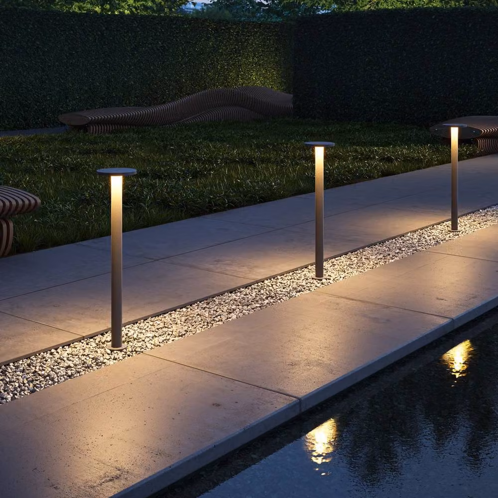 Maytoni Wald LED Outdoor Bollard Light in Grey, Height: 80 cm, 3000K Warm White, IP65 – 2