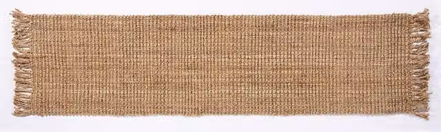 Esselle Home Whitefield Boucle Tassel Woven Jute Runner in Beige and Yellow, W/D: 60 x 230 cm