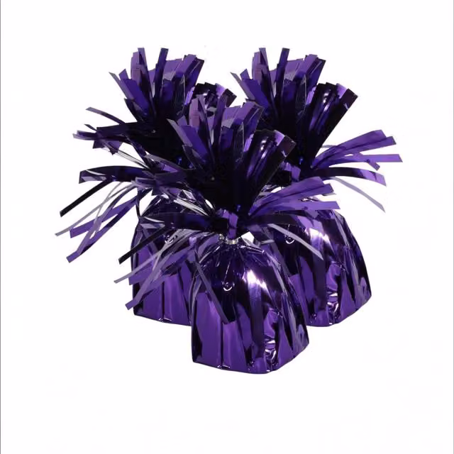Kingsbury Gifts Pack of 4 Plain Purple Tabletop Balloon Weights for Birthdays, Weddings and Parties