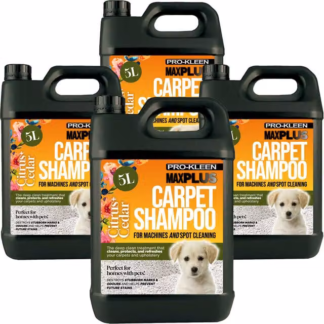 MAXPLUS Premium Carpet Shampoo for Homes with Pets, Citrus Cedar, 20kg