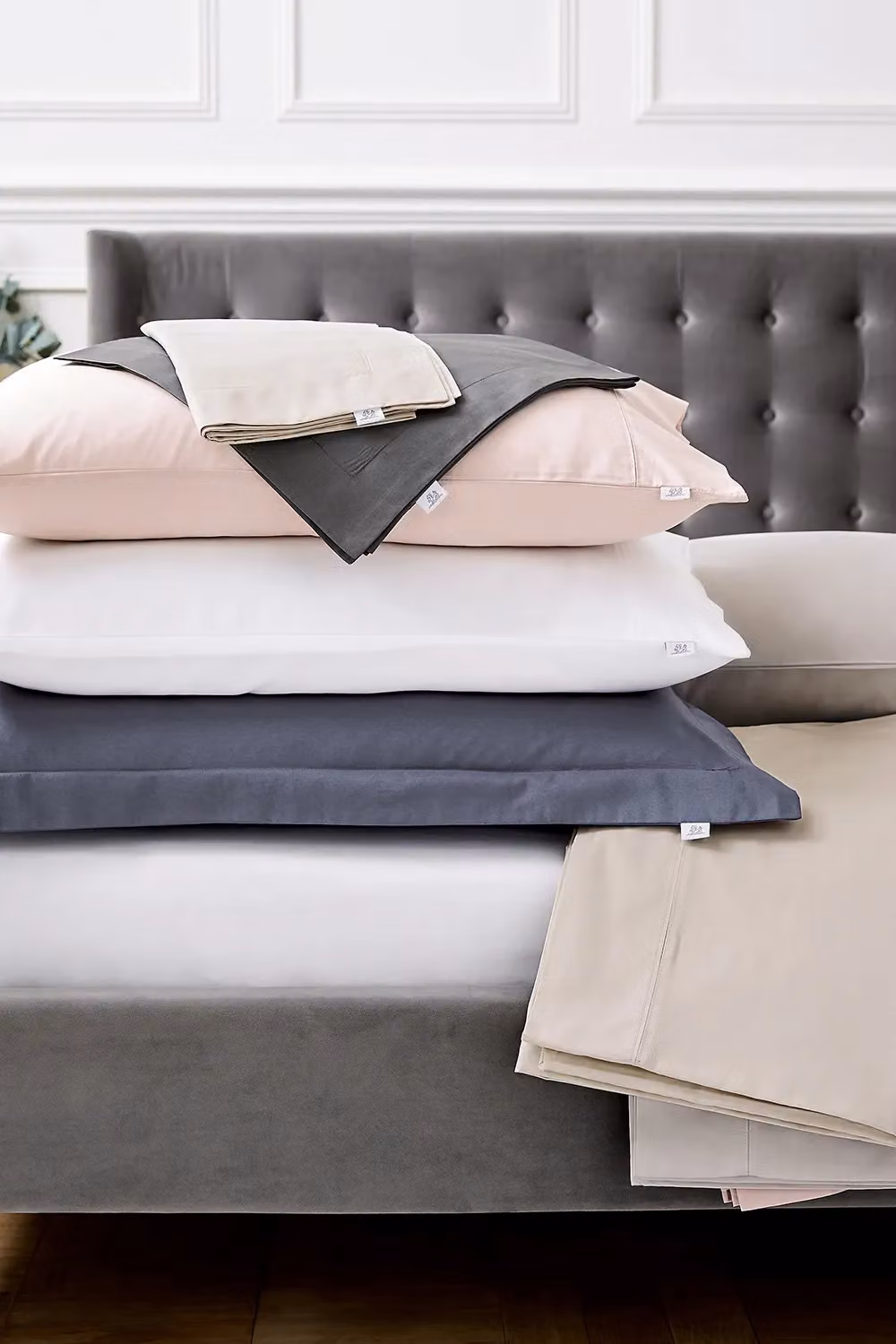 Bedeck of Belfast 1951 Luxury 300 Thread Count Egyptian Cotton Percale Fitted Sheet, White, 200 x 200 cm – 2
