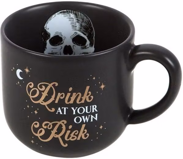 KDMD Drink At Your Own Risk Ceramic Mug in Black – 1