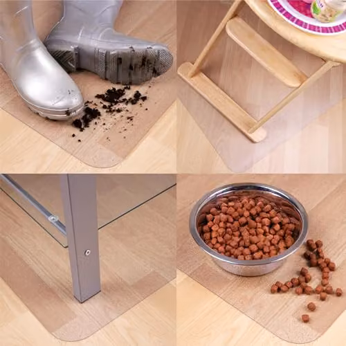 Floortex Homemat Rectangular Multi-Purpose Mat, Transparent, W: 75 cm, L: 120 cm – 2