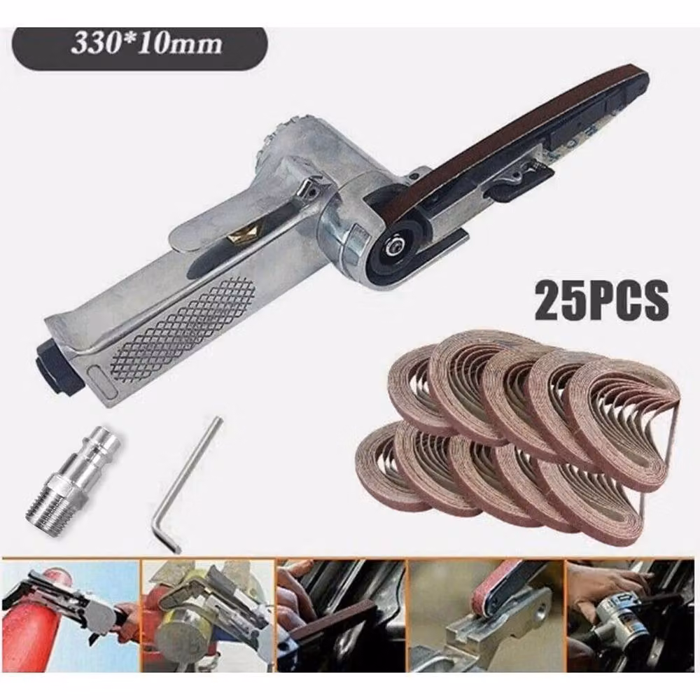 FLAVORA Silver Pneumatic Benchtop Air Finger Belt Sander, Width: 10 mm – 2