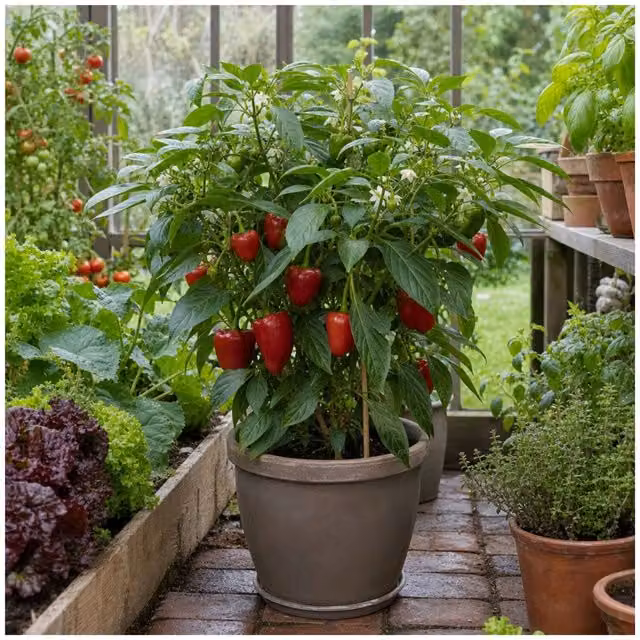 Plants By Post Red King Sweet Pepper Live Plant in a 2L Pot