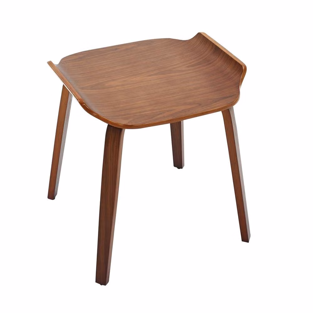 Anatole Signature Side Table in Dark Brown Walnut Finish, H: 53.5 cm, W: 46.5 cm, D: 48.5 cm – 5