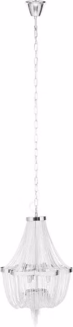 Orsina Fifty Five South 6 Light Modern Chrome and Silver Pendant Light, Diameter: 39 cm