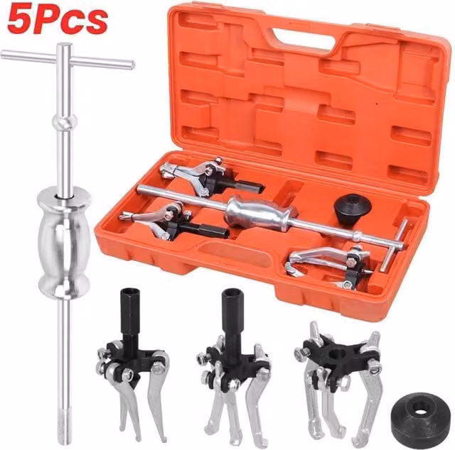 EONLION Silver Slide Hammer Bearing Gear Hub Puller Set for Internal and External Use