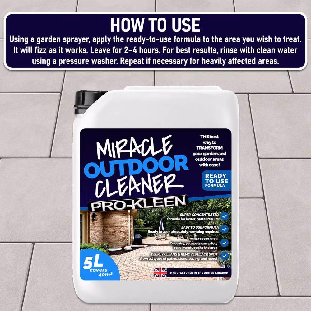 Pro-Kleen Outdoor Miracle Cleaner Black Spot Remover Spray in White, 3 Pack – 6