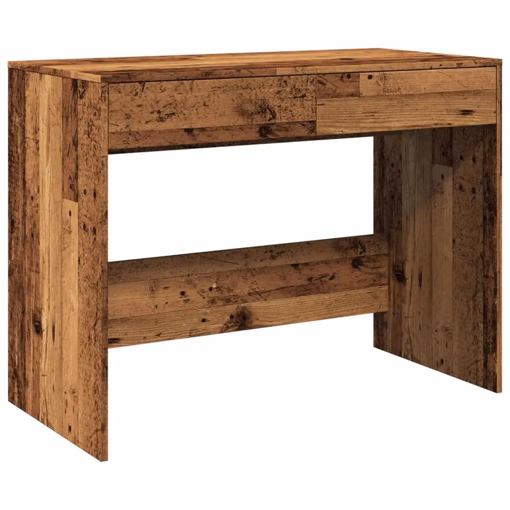 Berkfield Writing Desk in Brown Old Wood, W/D/H: 101 x 50 x 76.5 cm – 2