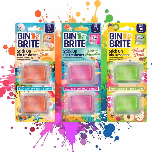 Bin Brite Stick On Bin Fresheners, Multicolour