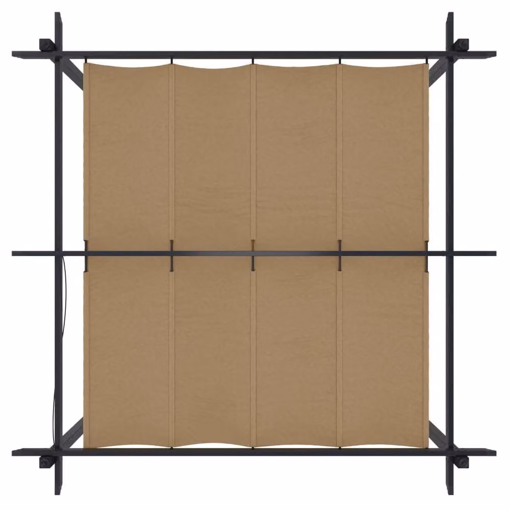 Berkfield Home Sturdy Garden Gazebo with Retractable Roof, Beige, W: 300 cm, D: 300 cm, H: 220 cm – 3