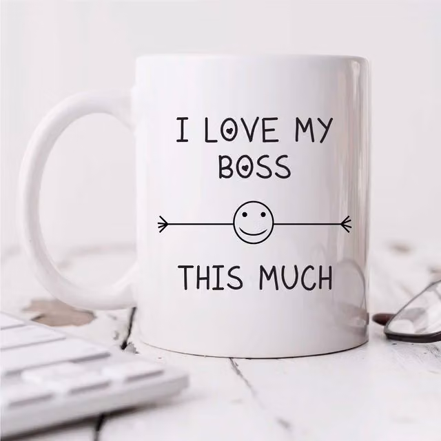 60 Second Makeover Limited I Love My Boss This Much Ceramic Mug in White