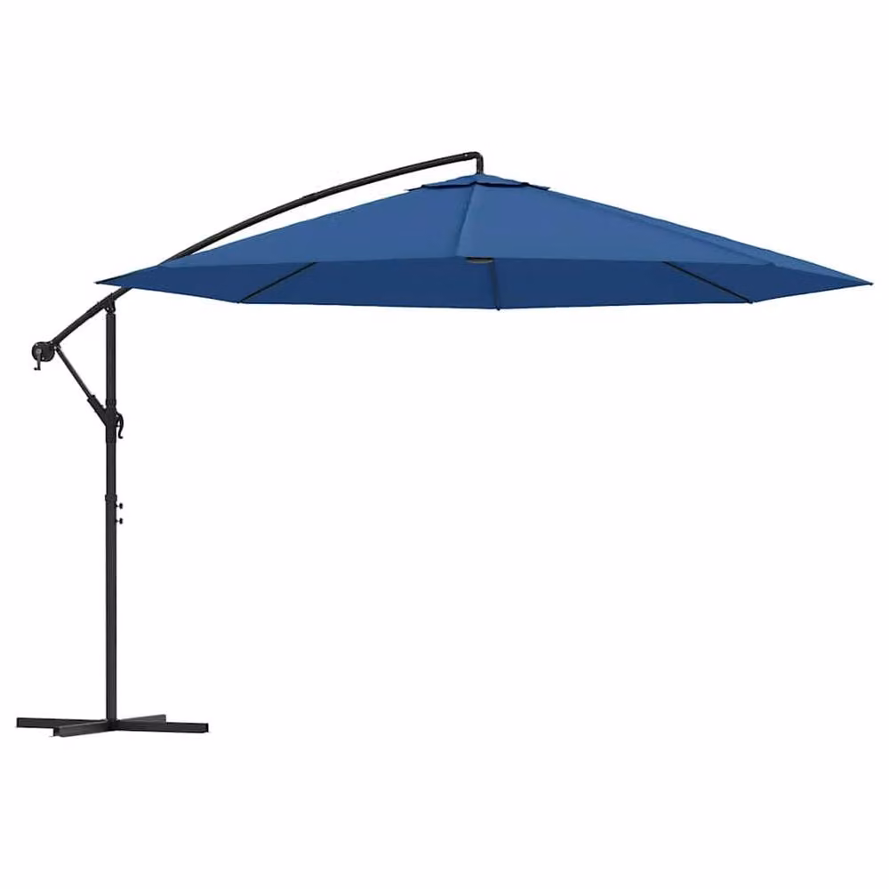 Berkfield Home Blue Cantilever Garden Umbrella with Aluminium Pole, 350 cm – 2