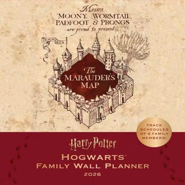 Insight Editions 2026 Harry Potter Hogwarts Family Wall Planner Multicolour Paperback Book